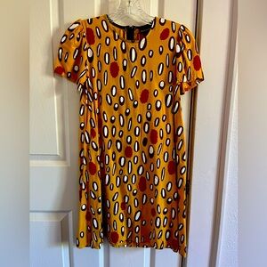 Nooworks Mini Dress in Mustard and Red